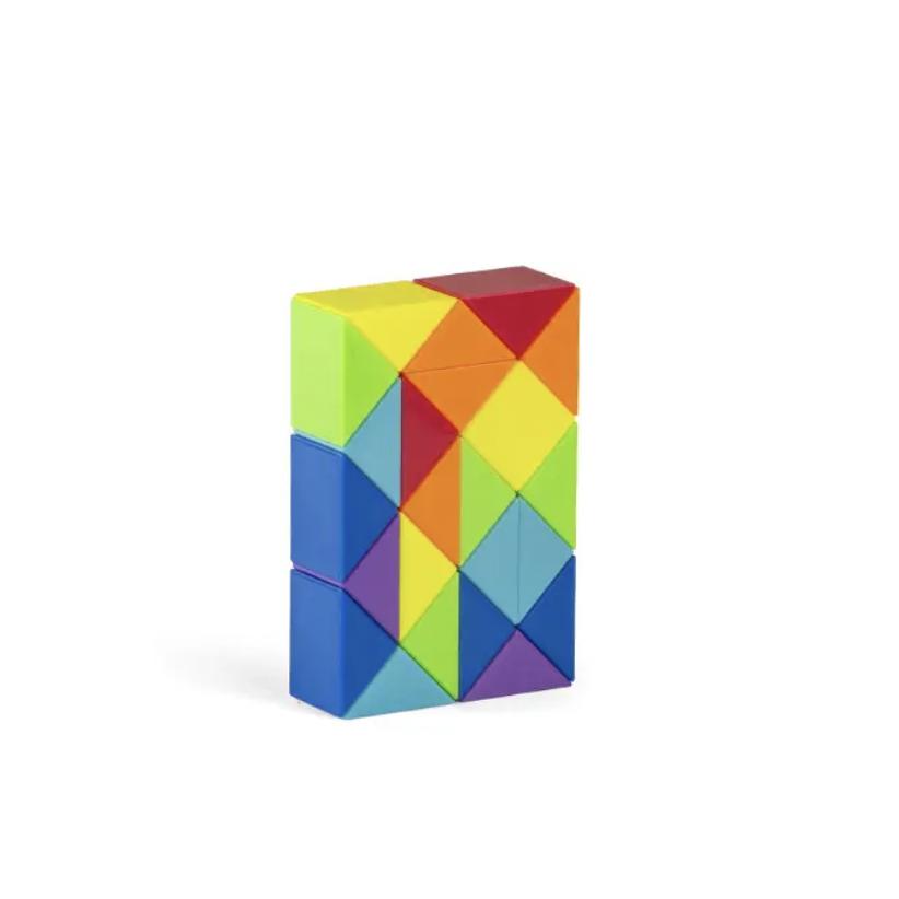 

24-72 Segment Colorful Magic Cube 3D Puzzle Board Magic Snake Toy Transformable Fidget Children s Intelligence Puzzle Game