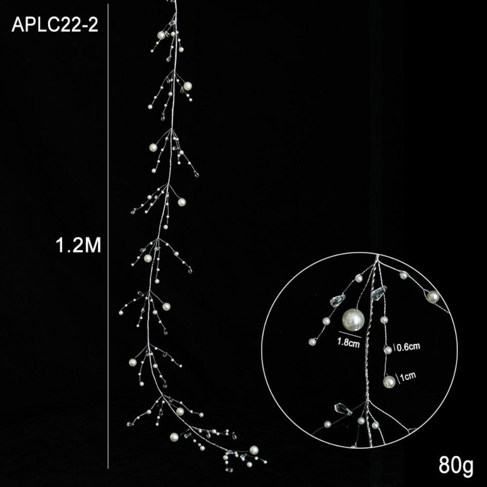 Crystal Imitation Pearl Chain Christmas Pendants New Year Creative Xmas Tree Ornaments Pendant Hanging Ornament
