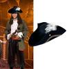 Stickerei Cosplay Piratenmützen für Kinderparty-Requisiten Kinder Piraten-Rollenspiel Federbesetzte Filzhüte