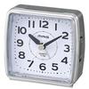 MAG Alarm Clock Table Compact Small Analog Silent Continuous Second Hand Electronic Sound Snooze Light Silver Kojiro T-709 SM Noah Seimitsu