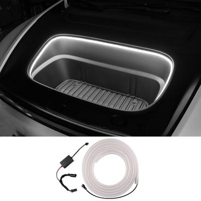 For Tesla Model Y 2025 Juniper Launch Front Trunk Light Magnetic Induction Switch LED Light Yellow White Trim Car Accessories
