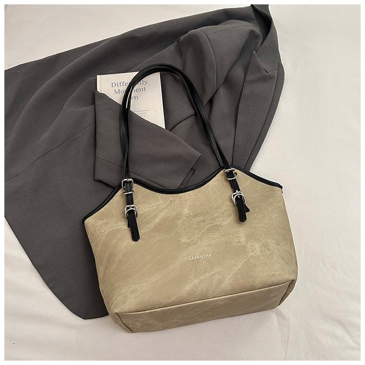 New Casual Tote Bag, High-end Shoulder Bag for Women, Retro Large-capacity Underarm Bag for Women
