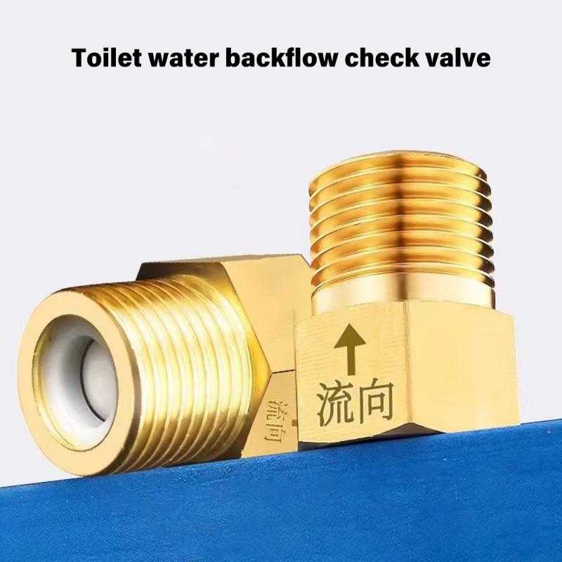 Brass Not Return Check Valves Heavy Duty Brass One Way Check Valves Simple Installation for Secure Water & Fuels Lines