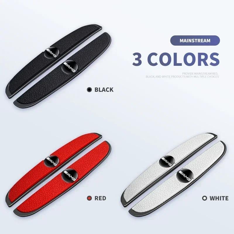 AAVQ1 4pcs Rubber Bumper Strip Car Door Anti-Collision Emblem Sticker For Mercedes Benz AMG CLA CLS W212 W213 W204 W205 W176 GLC