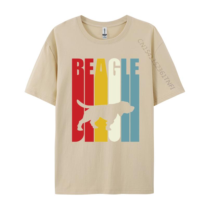 Beagle Crossing Tshirt Unisex Tops Clothes Cotton Fitted Tee Shirts Male Tshirt Guys Tshirt Fast Shipping