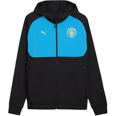 Tech Logo Badge Printed Color Block Zip-Up Hooded Long Sleeve Jacket Men Jackets Black Blue 778759-53