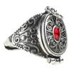 Antique Openable Gawu Box Ring Unique Jewelry Storage Container Finger Ring Adjustable Opening Ring for Men Women
