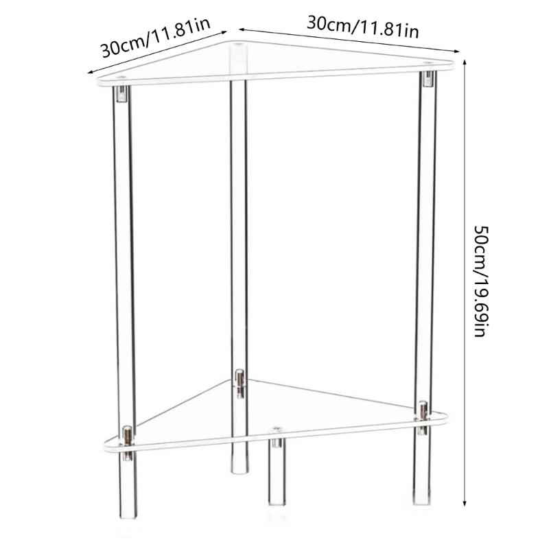 Modern Triangulum Shower Shelf 2 Layer Waterproof Bathroom Organizers With No boring Installation