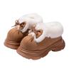 Fleece cotton slippers, cute versatile bags and cotton shoes in autumn and winter, home indoor soft-soled warm snow boots