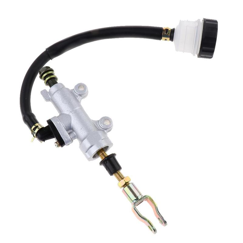 Rear Foot Brake Master Cylinder Universal Pump Folding Design with Oil Cup for Geely CK Brake Cylinder and Off-road Motorcycle