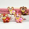 Cute Cartoon Chinese Zodiac Animals Sheep Pendant Soft Pvc Floral Design For Keychain Bag Decor Kids Party Favors