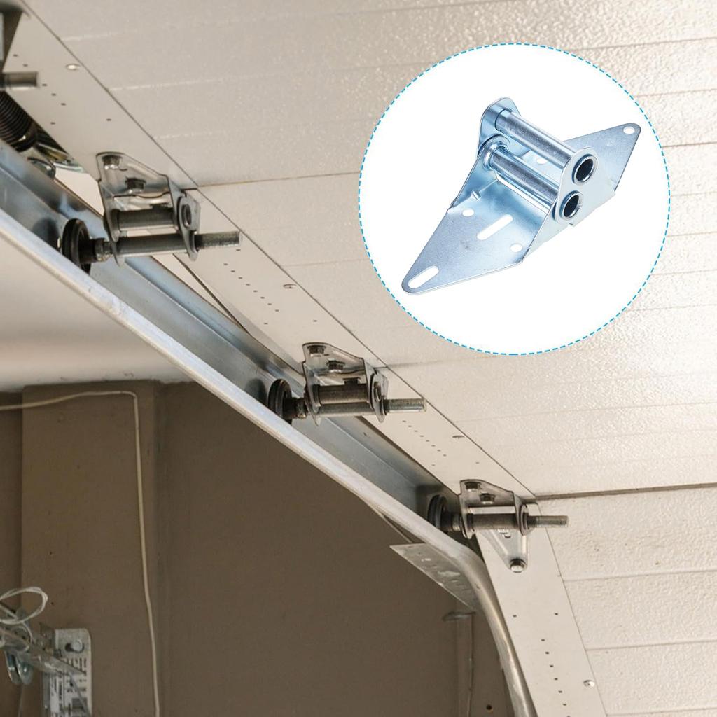 Pack of 6 Portable Garage Door Hinges Stainless Steel Includes 8 Screws for Sturdy and High Performances Daily Use
