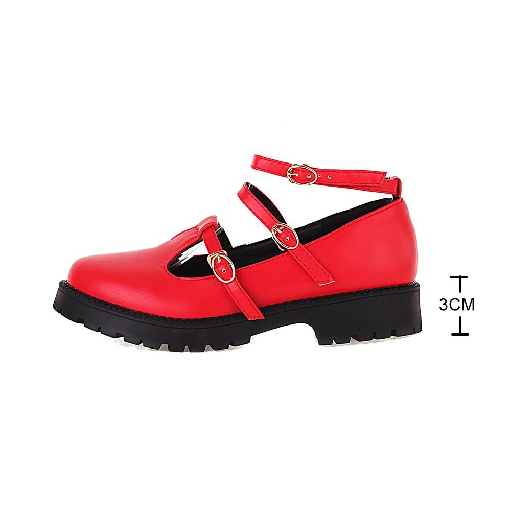 Fashion 2025 Women Flats Ankle Strap Buckle Loafers Fashion Round Toe Platform Casual Shoes Ladies Retro British Style Size 34-42 Green