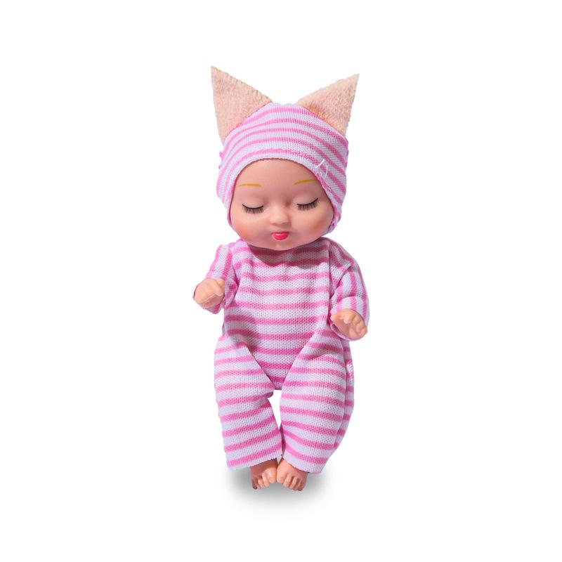 Latest Fashion 11Cm Simulation Rebirth Dolls Plaything Small Cute Sleeping Baby Series Doll Animation Animal Toy For Kids Birthday Gift