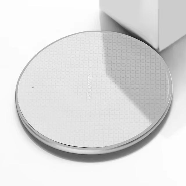 

Рекламный подарок, круглый 10 Вт, ультратонкий, быстрая зарядка, беспроводное зарядное устройство для iPhone, Samsung, HUAWEI серый