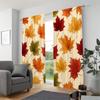 Maple Leaf Print Curtains Polyester Fabric Suitable Bedroom Living Room Decoration Curtain For Area Made Of Machine Washable
