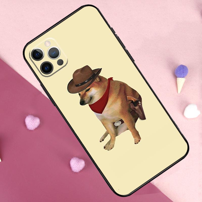 Funny Cheems Doge Phone Case For iPhone 18 17 Pro Max 11 14 15 16 Pro Max Plus 12 13 Mini 17 Air 16e Back Cover