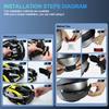Écran LED sans fil pour casque de moto Feu de signalisation LED DIY RGB Éclairage de nuit pour vélo Casque de ski Feu arrière Affichage LED programmable par application