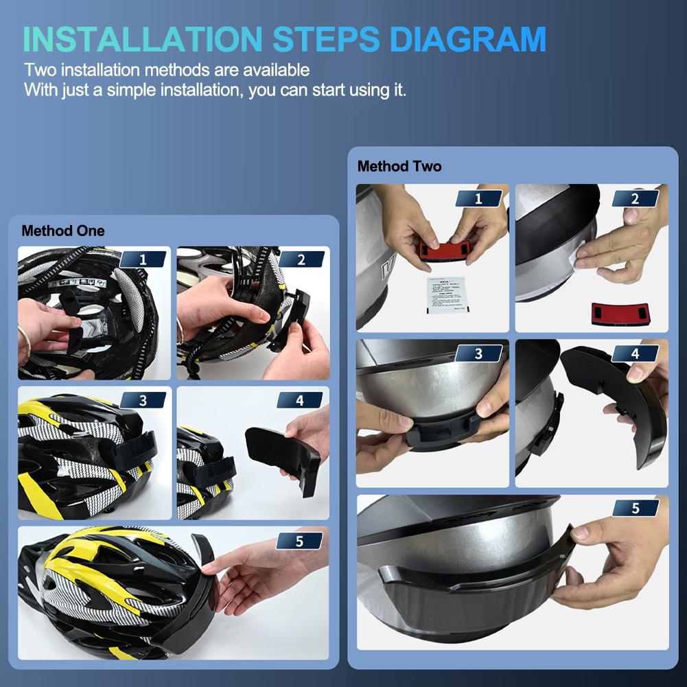 Écran LED sans fil pour casque de moto Feu de signalisation LED DIY RGB Éclairage de nuit pour vélo Casque de ski Feu arrière Affichage LED programmable par application