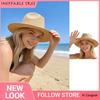 French Wide Brim Beach Raffia Straw Hats for Women Large UV Protection Sun Hats Summer Big Brim Wheat Straw Caps Sombreros Mujer