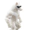 3D Printed Wolf Collectible Figurine Funny Cool Sunglasses Wolf Statue Novelty Animal Sculpture for Office Desktop Shelf Decor