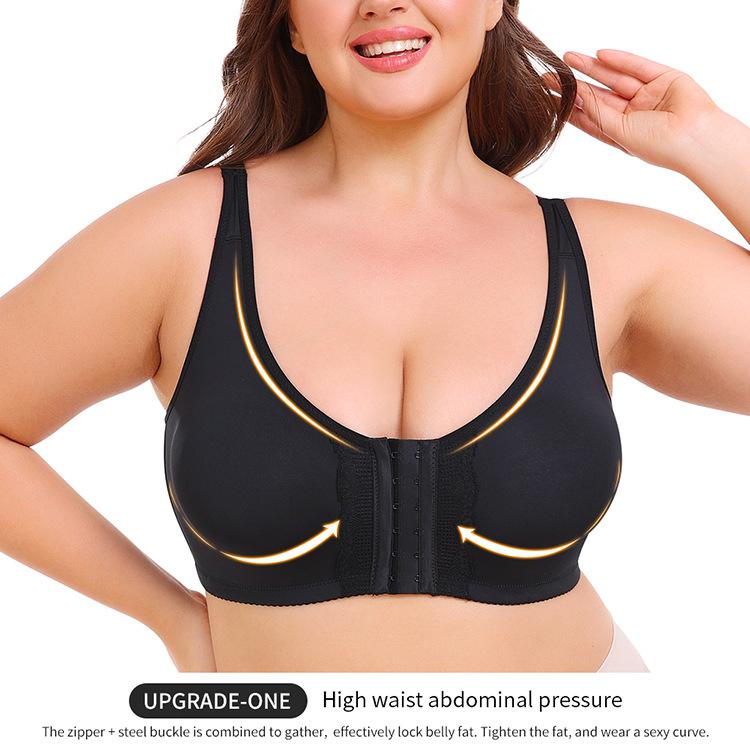 Übergröße Vollschalen-Dünn-BH, Seitenformende Anti-Achselfett-Formende Lingerie für Frauen mit großer Oberweite