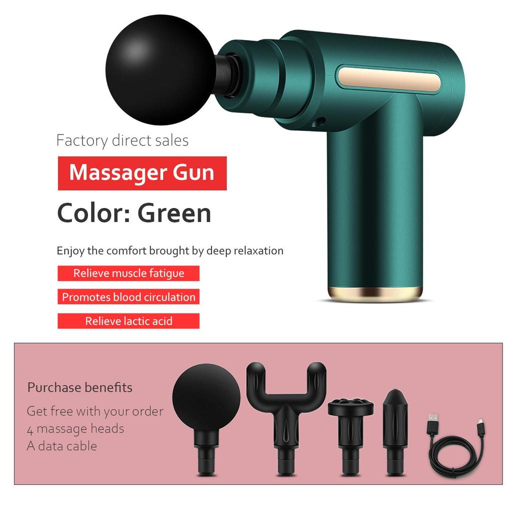 1PC Muscle Massage Gun Deep Tissue Percussion Muscle Massager Athletes Pain Relief and Relaxation Electric Back Massagers Powerful, Quiet