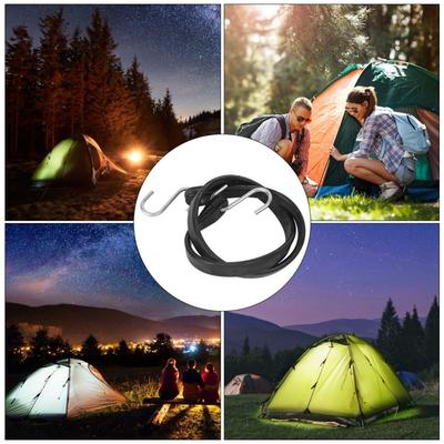 2 Pcs Durable 31 Inches Bundling Belt Rubber S Hooks Tarp Strap Double End Bag Cable Climbing