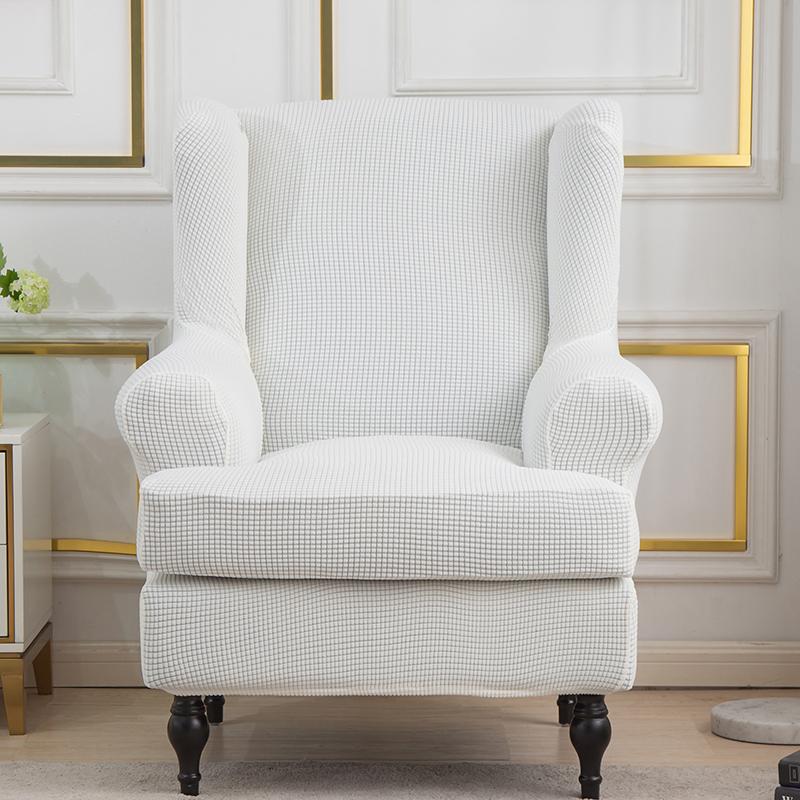 Skråarm Kongerygg Stoltrekk Elastisk lenestol Wingback Wing Sofa Ryggstol Tiger Krakktrekk Stretch Protector