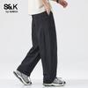 Baleno Men's S&K Relaxed Straight-Leg Casual Pants