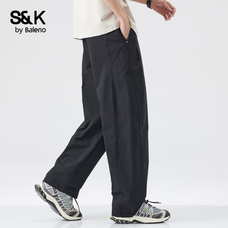 Baleno Men's S&K Relaxed Straight-Leg Casual Pants
