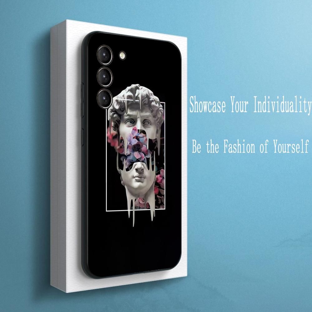 Roman statues cool hip-hop poster design Phone Case For Samsung Galaxy S26 S25 S24 S23 S22 S21 Plus Ultra Note20 Soft Black