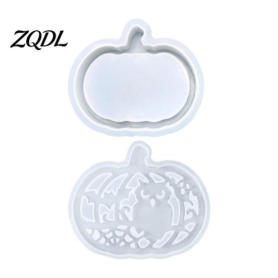 DIY Pumpkin Box Mold 1 Set Halloween Lampshade Silicone Mold, Hollow Ambient Gypsum Cement Epoxy Resin Casting for Crafts