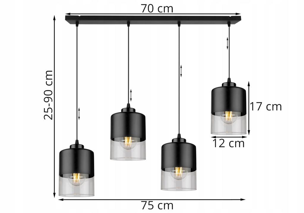 MODERN CEILING HANGING LAMP GLASS CHANDELIER