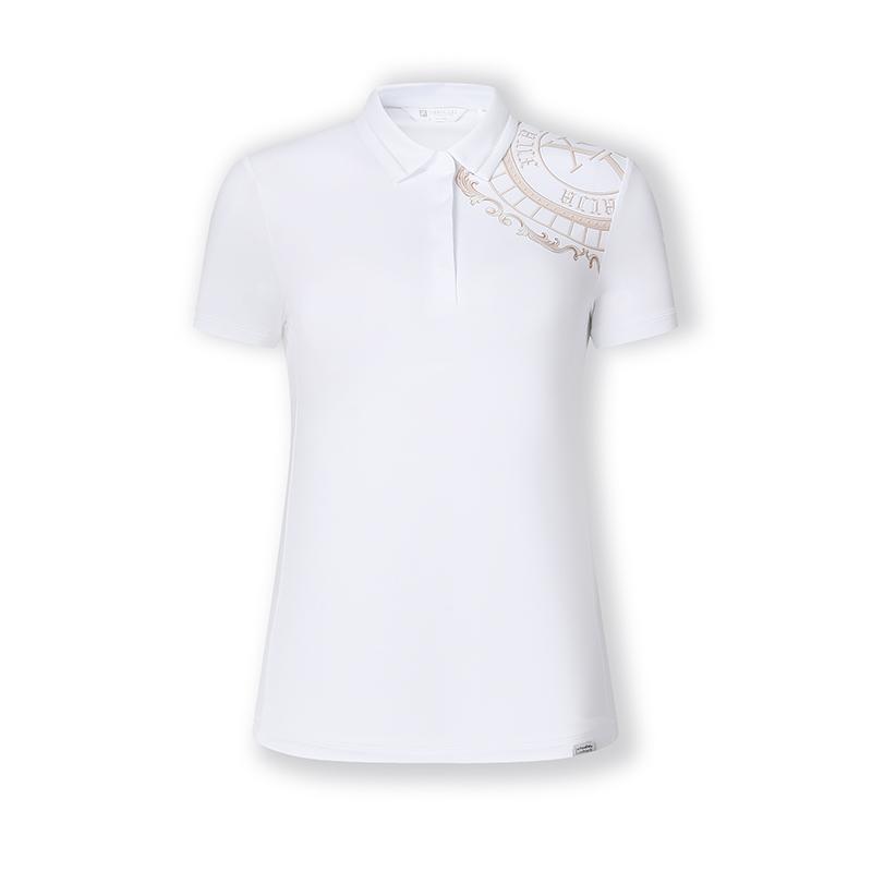 

New FILA Polo Shirts Women s White A11W425105FWT 165/84A/M