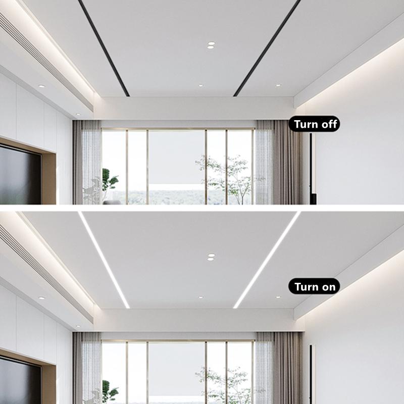0.5m U/W Style LED Aluminum Profile Black Silver Channel Holder PC Cover Bar Lamp For Cabinet Closet Decor Linear Strip Light