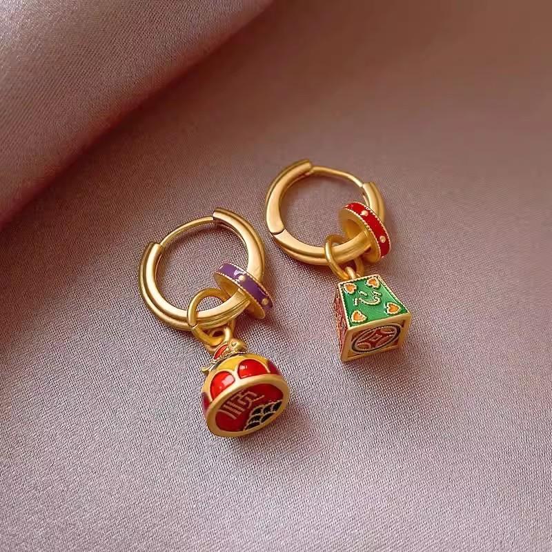 Modern Boho Jewelry Elegant Temperament Color Flower Drop Earrings For Women Female Gifts Delicate Design Ear Accessories