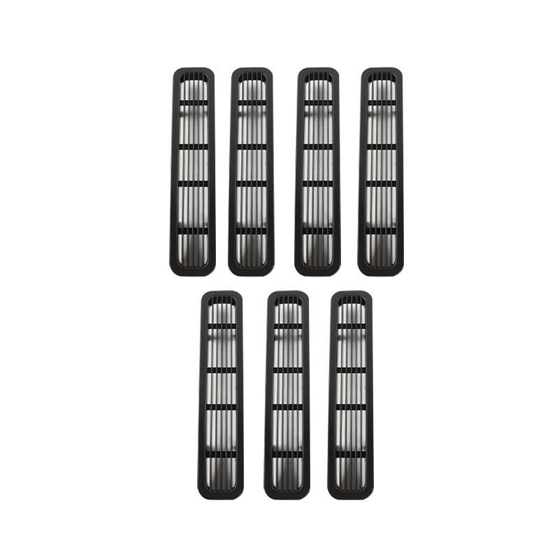 

Наклейки для автомобильной решетки ABS, декоративные наклейки для Jeep Wrangler TJ 1997-2006, внешние аксессуары для автомобиля, черные