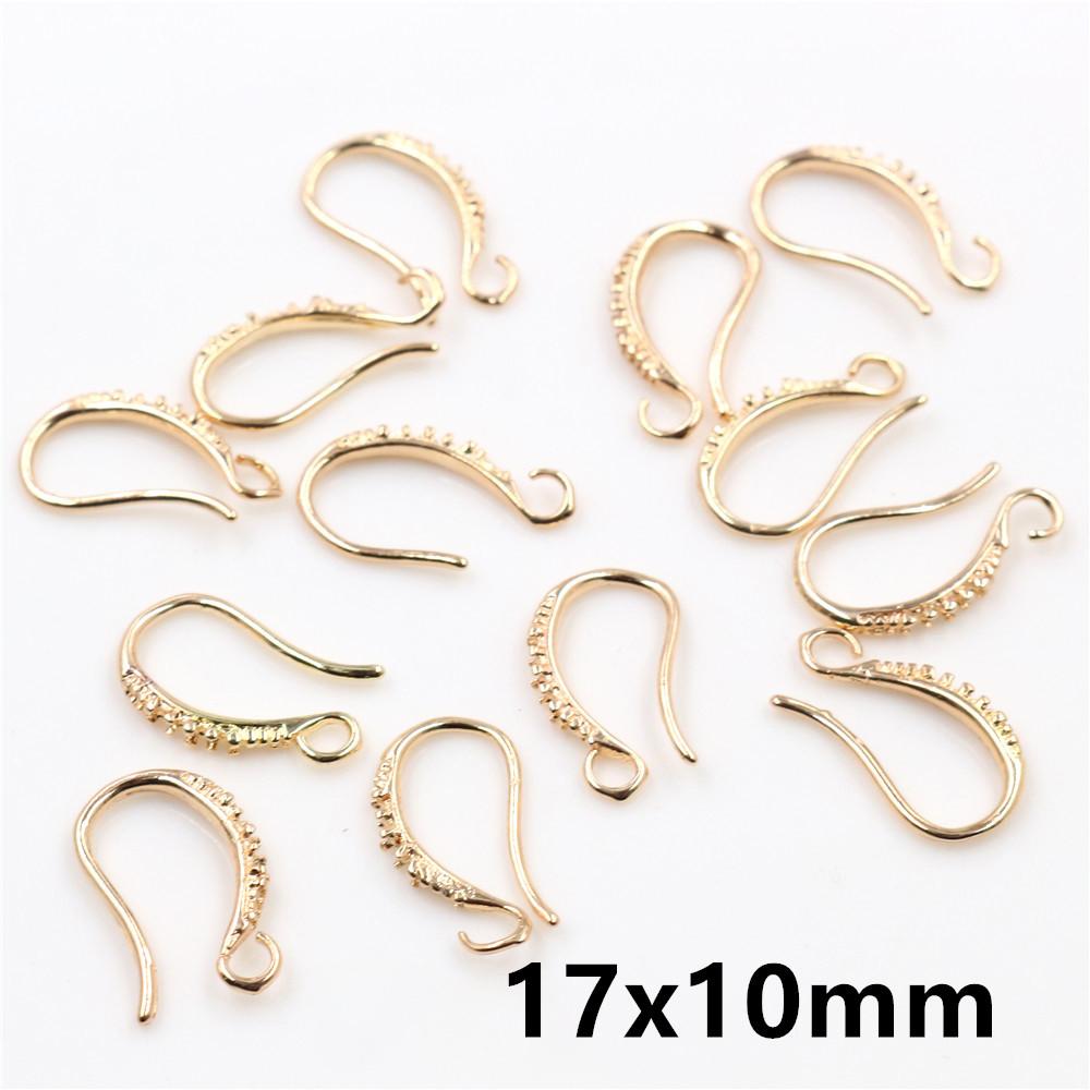 20pcs Craft Brass Small Earring Hooks Wire 4 Styles French Lever Earrings Hooks DIY Jewelry Making Accessories Findings