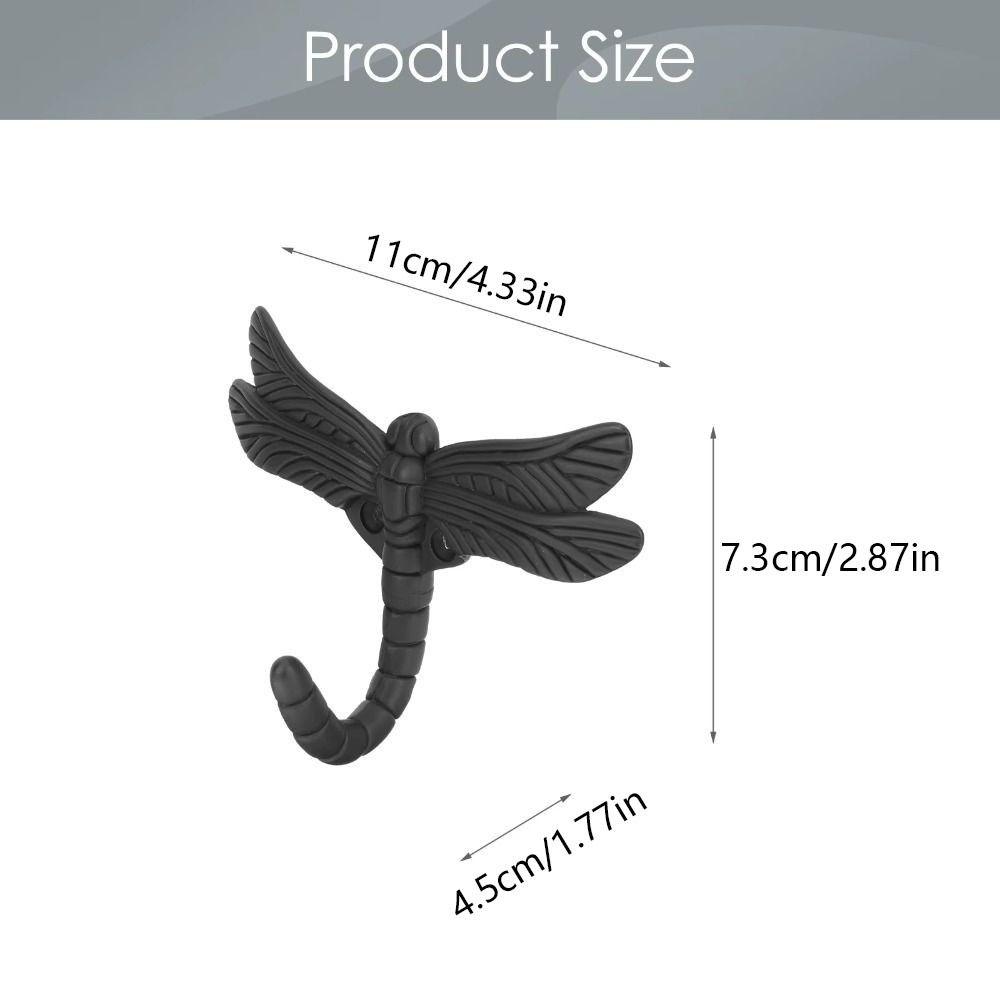 Retro Wall Hooks for Coats Door Decor Dragonfly Key Hanger Dragonfly Clothes Hook  for Hanging Hat