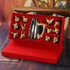 Set di Calici da Vino Animali dello Zodiaco - Classici Calici Regalo di Capodanno per la Casa, Set da Vino Bianco One-Bite