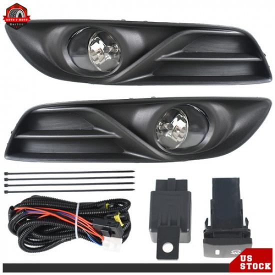 Bumper Fog Lights Driving Lamps Switch Wiring Kits For Nissan Sentra 2013-2015