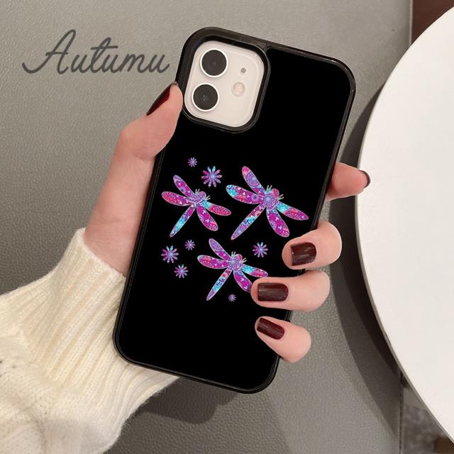 Dragonfly Insect Phone Case for iPhone 11 12 13 14 Pro Max Mini X XR XS SE 2020 5 6S 7 8 Plus Samsung Galaxy S21 S22 Cover Shell