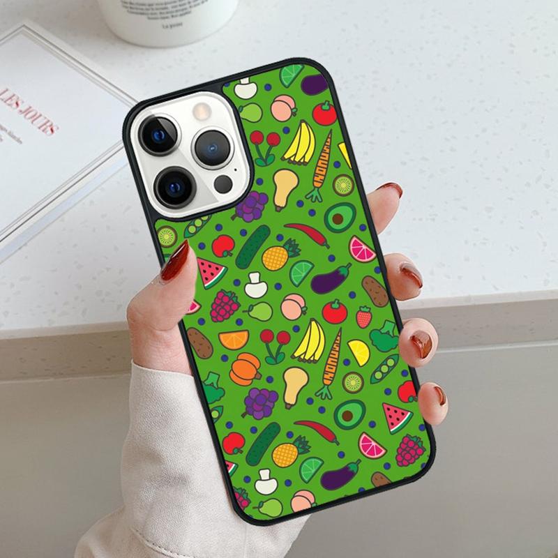 Vegan Vegetables Veggies Phone Case For iPhone 17 Air 11 12 13 14 15 16 Pro Max Cover For iPhone 17 Air Max Plus Coque Shell