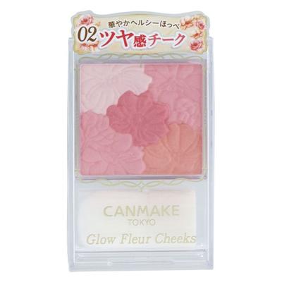 Canmake Glow Fleur Cheek 6,1 g, 1 pezzo, 02 Apricot Fleur, 6 g