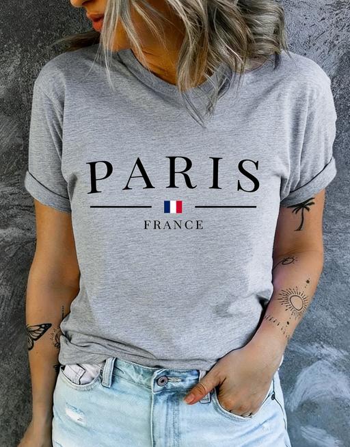 Damen Sommerkleidung kurzer Stil Damen T-Shirt mit Rundhalsausschnitt elegant und lässig Damenbekleidung Grafik-T-Shirts