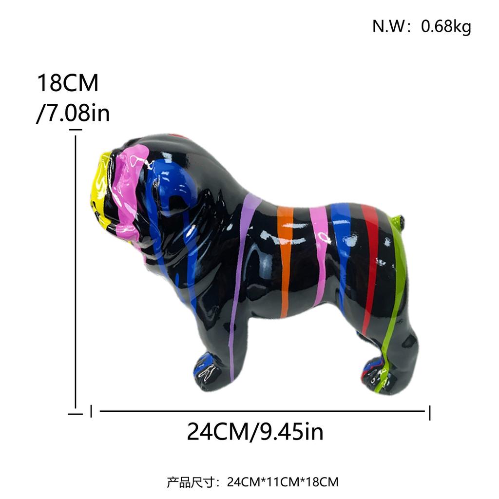Modern Creative Colorful Dachshund Dog Home Room Decoration Office Desktop Ornaments Resin Craft Good Things