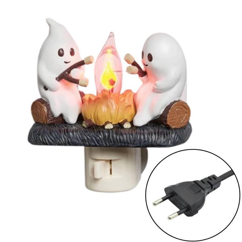

Ghost Halloween Campfire Flickering Nightlight Campfires Decoration Bedroom EU