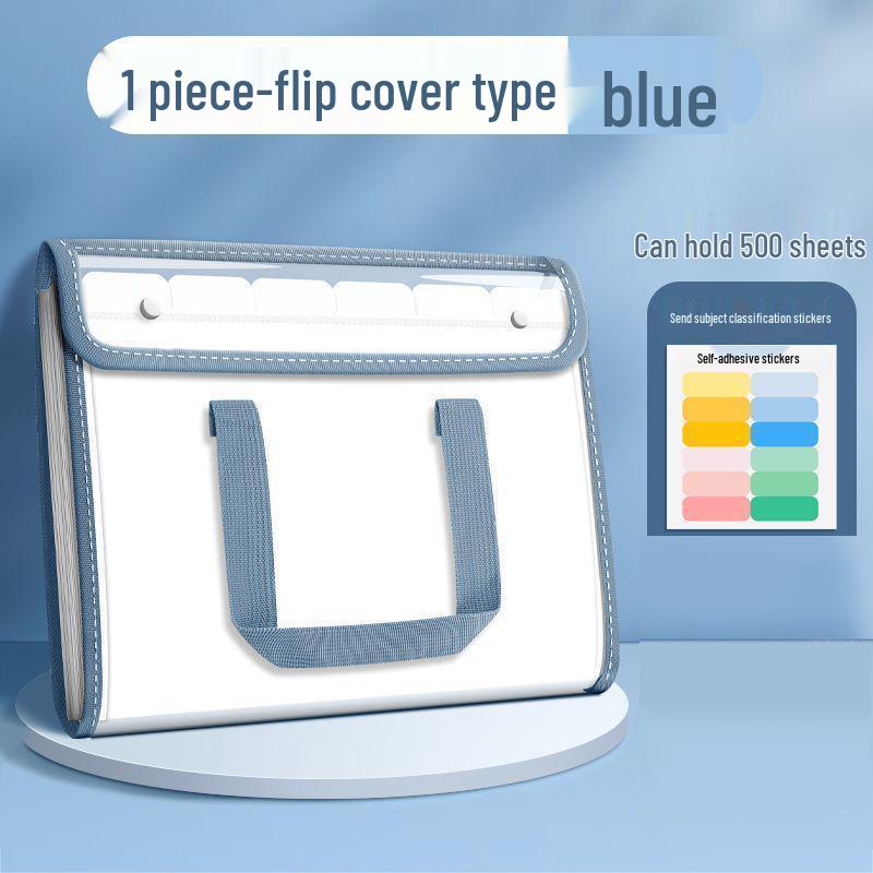 Accordion File Bag for Students: Test Paper and Subject Classification Storage Album