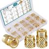 350pcs Set of Threaded Inserts Convenient & Reliable Knurled Brass Female Thread Nuts Inserts Assortment Set for Plastic